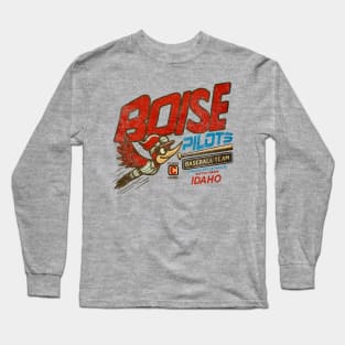 Defunct Boise Pilots baseball team Idaho 1939 Distressed Long Sleeve T-Shirt